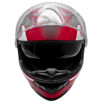 XS Adult Full Face Red Snowmobile Helmet w/ Electric Heated Shield