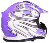 Purple Youth Kids Off Road Helmet Medium - FACTORY SECOND