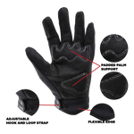 Youth Motocross Black Gloves and Matte Black Goggles