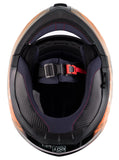 Orange Swirl Dual Visor Adult Modular Helmet