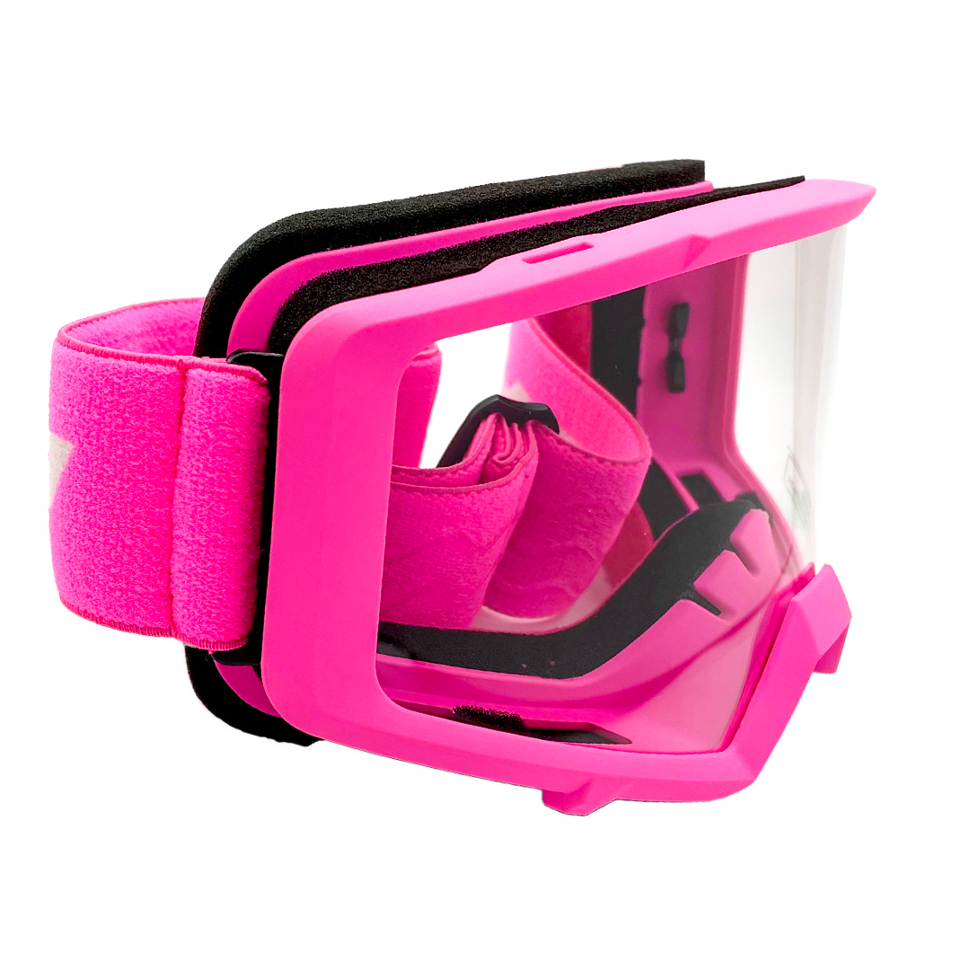 Youth Kids Motocross ATV Off Road Orange Gloves And Goggles