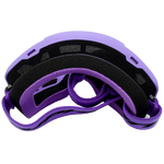 Youth Matte Black Helmet and Purple Goggles