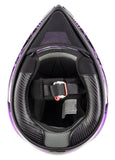 Snocross Helmet Purple Splatter w/ Matte Black Goggles