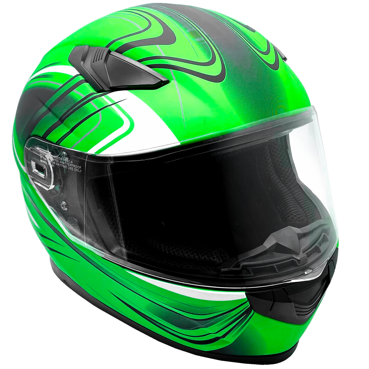 Gray XS Adult Full Face Helmet w/ Retractable Sun Visor