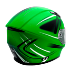 Adult Full Face 3x 4x Matte Green Snowmobile Helmet w/ Electric Heated Shield