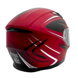 Matte Red Full Face Helmet w/ Retractable Sun Visor