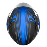 Adult Full Face 3x 4x Matte Blue Snowmobile Helmet w/ Electric Heated Shield