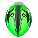 Adult Full Face 3x 4x Matte Green Snowmobile Helmet w/ Electric Heated Shield