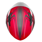 Matte Red Full Face Helmet w/ Retractable Sun Visor