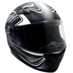 Adult Full Face Motorcycle Helmet w/Drop Down Sun Shield (Matte Gray, X Small) Size 21 - 21 1/2"