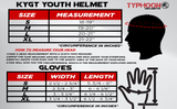 Orange Youth Combo - Orange Helmet Black Gloves and Goggles
