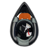 Snocross Helmet Matte Orange Splatter w/ Matte Black Goggles
