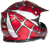 Red Web Graphic Helmet, Gloves, Goggles & Pee-Wee Chest Protector