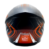 Adult Full Face Matte Orange Snowmobile Helmet w/ Electric Heated Shield