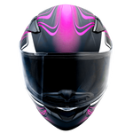 Adult Full Face Matte Pink Snowmobile Helmet w/ Electric Heated Shield