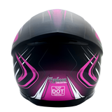 Adult Full Face Motorcycle Helmet w/Drop Down Sun Shield (Matte Pink, X Small) Size 21 - 21 1/2"