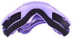 Youth Matte Black Helmet and Purple Goggles