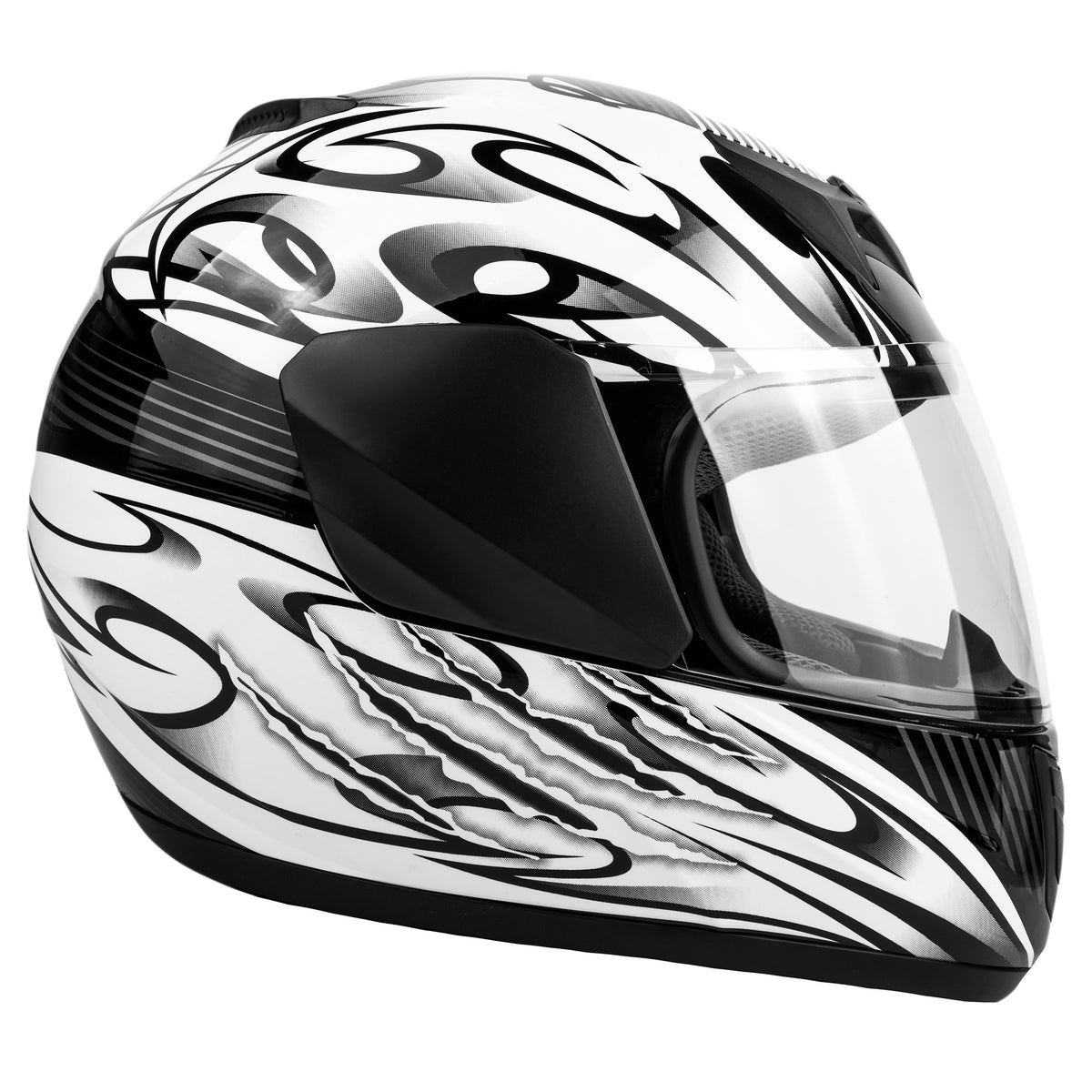 Youth Kids Full Face Black Typhoon Motorcycle Helmet S