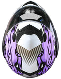 Youth Purple Double Pane Snowmobile Helmet