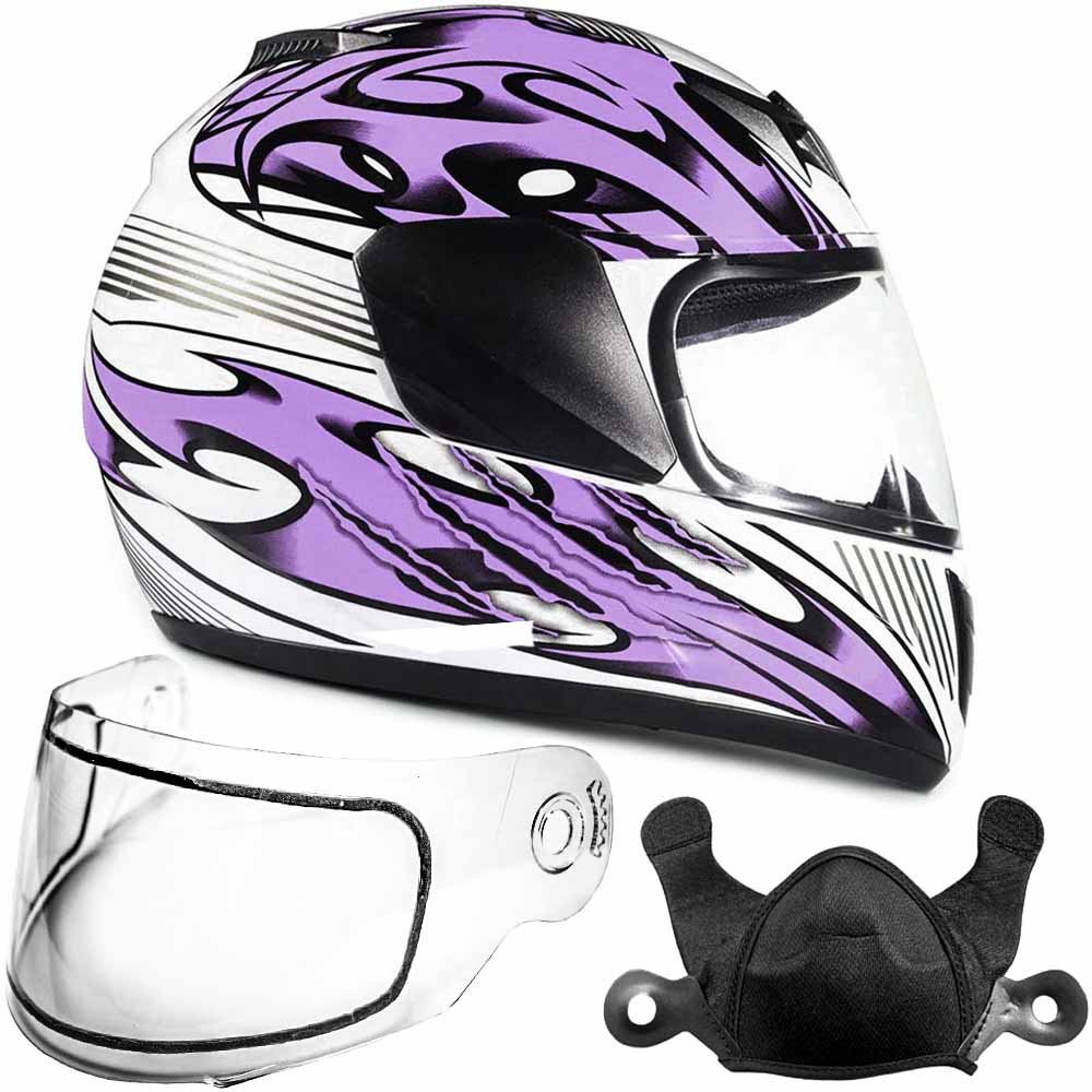 Youth Kids Purple Typhoon Snowmobile Helmet Typhoon Helmets