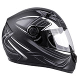 XS Adult Gray Full Face Snowmobile Helmet With Double Pane Shield