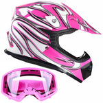 Youth Pink Helmet And Goggles