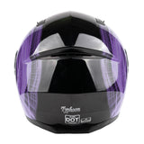 Purple Adult Modular Helmet with drop down sun-glass