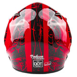 Snocross Helmet Red Splatter w/ Matte Black Goggles
