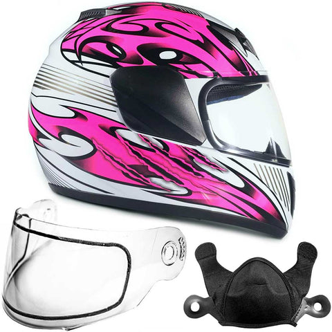 YOUTH Snowmobile PINK DOUBLE PANE HELMET XL- FACTORY SECOND