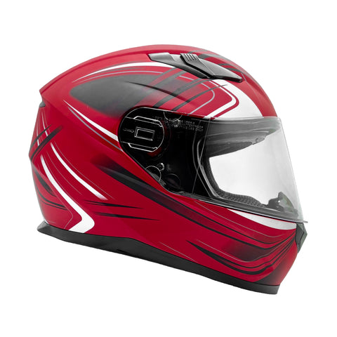 Matte Red Full Face Adult Helmet XL "FACTORY SECOND"