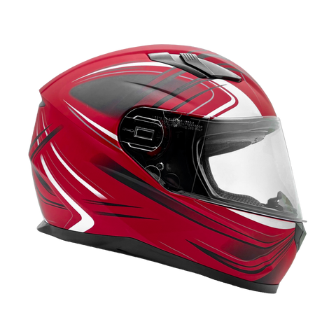 Matte Red Full Face Adult Helmet xSmall - FACTORY SECOND