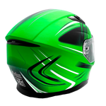 XS Adult Full Face Green Snowmobile Helmet w/ Electric Heated Shield