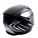 XS Adult Gray Full Face Snowmobile Helmet w/ Double Pane Shield