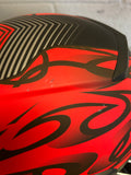 Red Youth Full Face Motorcycle Helmet (Medium) - FACTORY SECOND