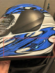 Blue Youth Full Face Motorcycle Helmet (SMALL) - FACTORY SECOND