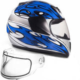 Blue Double Pane Youth Snowmobile Helmet
