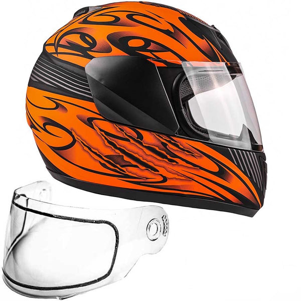 Matte Orange Double Pane Youth Snowmobile Helmet – Typhoon Helmets