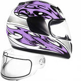 Purple Double Pane Youth Snowmobile Helmet