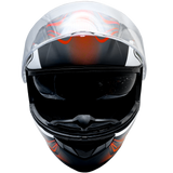 XS Adult Orange Full Face Snowmobile Helmet w/ Double Pane Shield