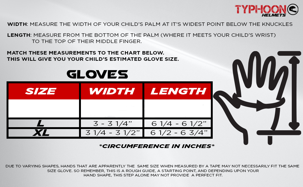 Red Blue Web Youth Kids Motocross ATV Gloves from Typhoon Helmets