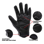 Youth Matte Black Helmet w/ Black Gloves & Goggles