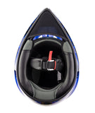 Adult Motocross Blue Splatter Helmet