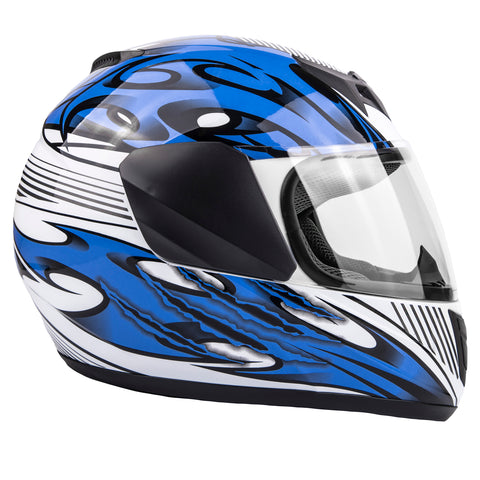 Blue Youth Full Face Motorcycle Helmet (SMALL) - FACTORY SECOND