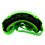 Green Helmet, Gloves, Goggles and Adult Chest Protector