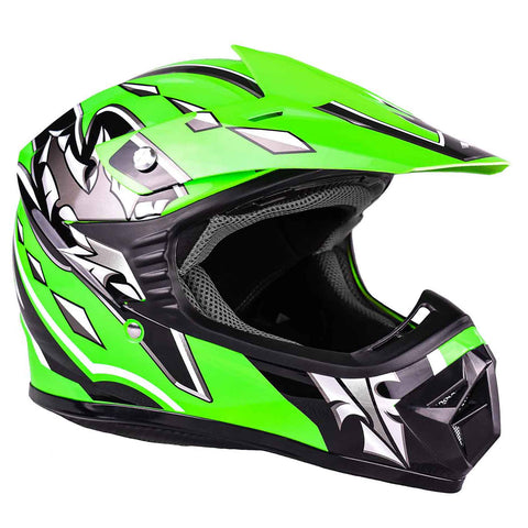 Green Youth Off Road Helmet (Small) - FACTORY SECOND