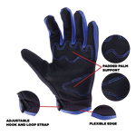Youth Set Motocross Gloves and Goggles Blue