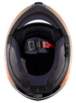 Orange Adult Modular Helmet with drop down sun-glass