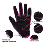 Youth Set Motocross Gloves and Goggles Pink