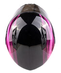 Pink Adult Modular Helmet with drop down sun-glass