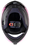 Pink Adult Modular Helmet with drop down sun-glass